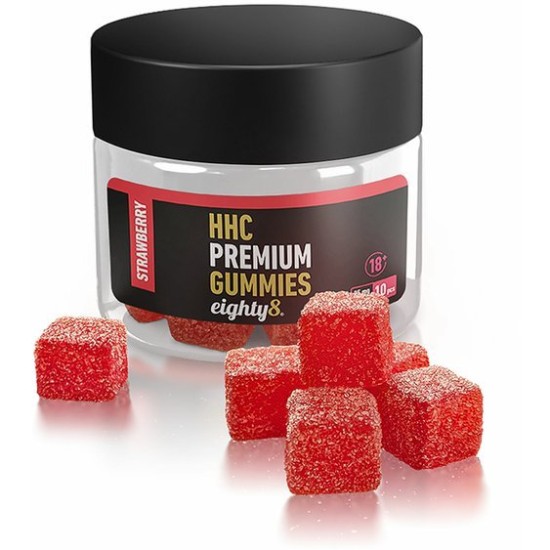 Eighty8 HHC Gummies Strawberry, 10 pcs, 250mg