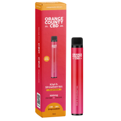 Orange County CBD Disposable Vape Pen 250 CBD + 250mg CBG Kiwi and Strawberries